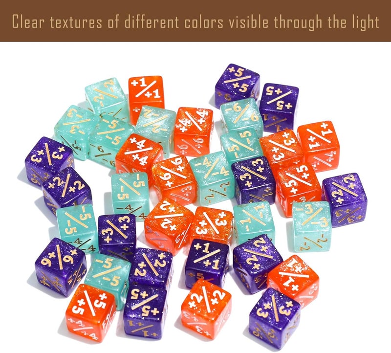 FIGURESLAB Store 36PCS 12mm MTG Life Counters Dice Set with Box, MTG +1/+1 Tokens 6 Sided Mini Dice Set for Magic The gatering, Compatible with TCG CCG Magic Card Gaming Accessories - Image 4